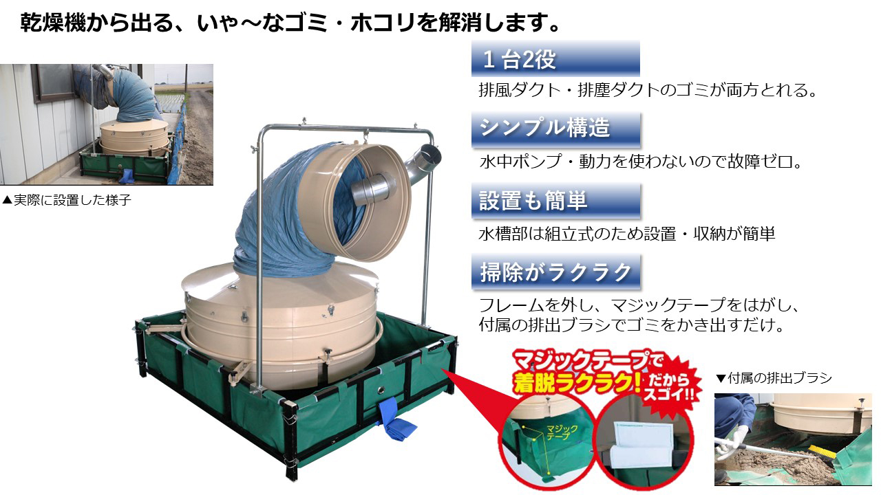 AZTEC ビジネスストアホクエツ 乾燥機用集塵機 GK-50M 法人様限定 ゴミ角
